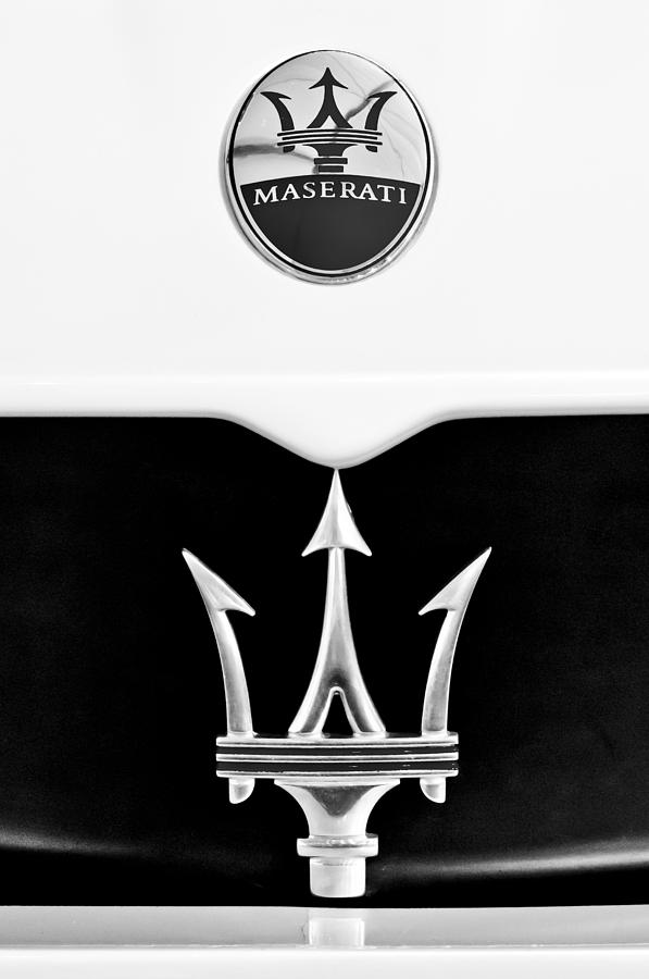 2005 Maserati MC12 Hood Emblem Photograph by Jill Reger