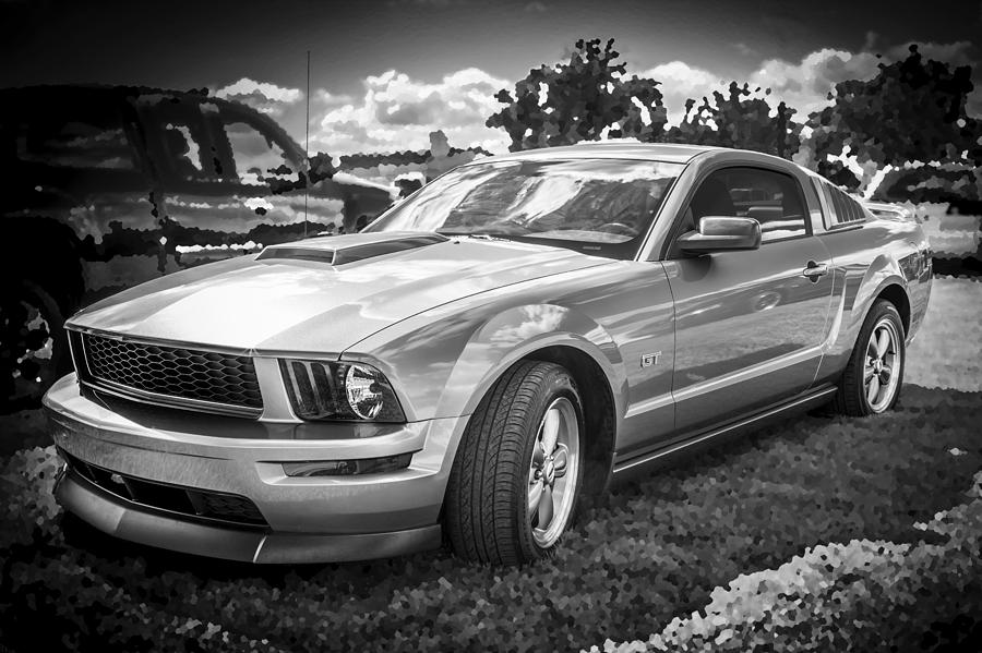 2006 Ford Shelby GT Mustang BW #1 Photograph by Rich Franco