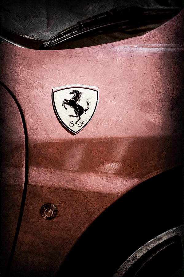Car Photograph - 2007 Ferrari F430 Spider F1 Emblem by Jill Reger
