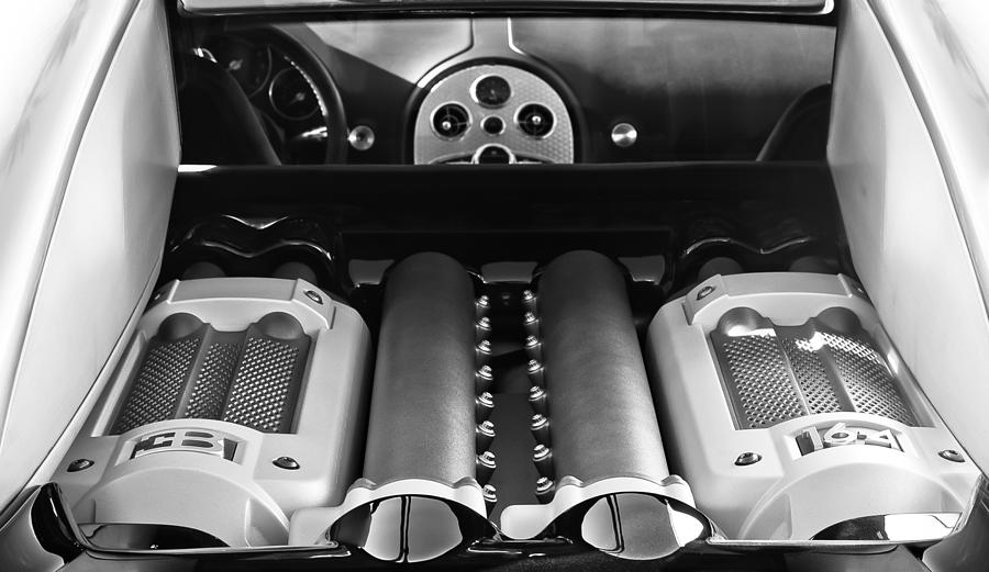 2008 Bugatti Veyron Engine Photograph by Jill Reger