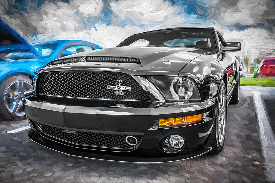 2008 Ford Shelby Mustang GT500 KR Painted  Photograph by Rich Franco