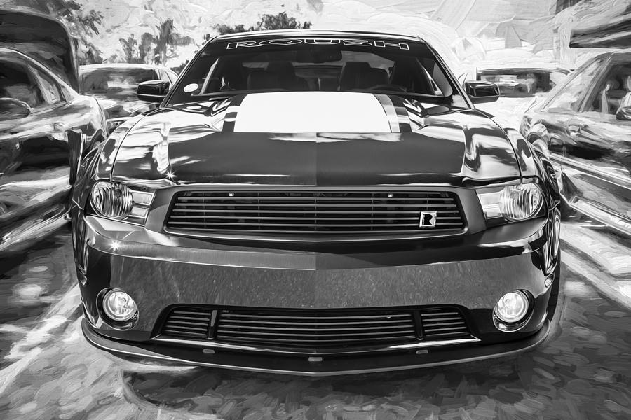 2012 Ford Shelby Mustang Roush Stage 3 Painted BW   Photograph by Rich Franco