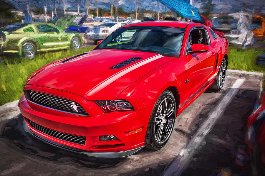 2013 Ford Mustang GT CS Painted  Photograph by Rich Franco