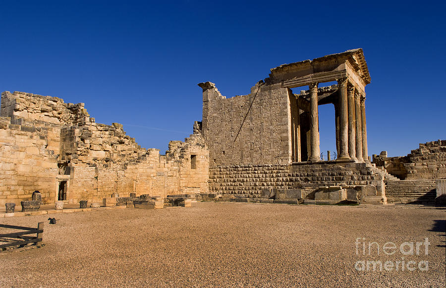 2nd Century Roman Ruins, Tunisia Photograph by Bill Bachmann