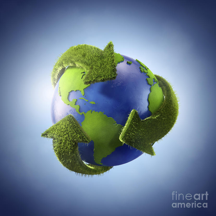 3d Rendering Of Planet Earth Surrounded #2 Digital Art by Evgeny Kuklev