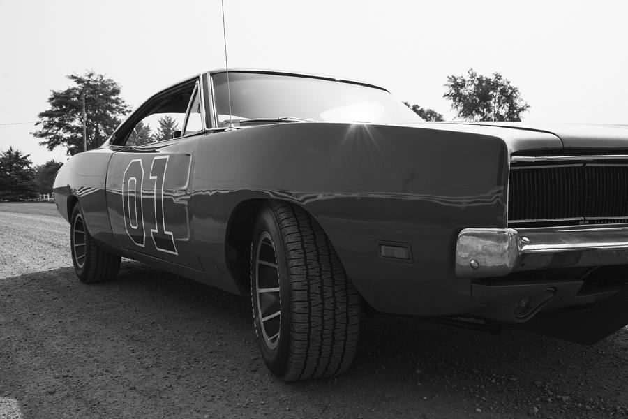 Black And White Photograph - 69 Dodge Charger #1 by Mark Maloney