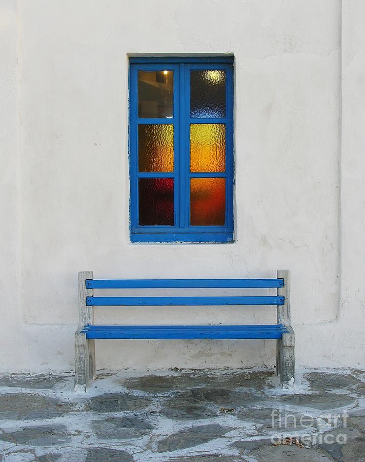 Inspirational Photograph - A Blue Bench by Mel Steinhauer