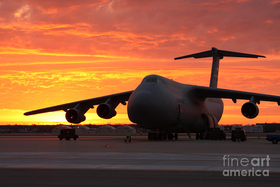 A C-5 Galaxy Sits On The Flightline #3 Photograph by Celestial Images