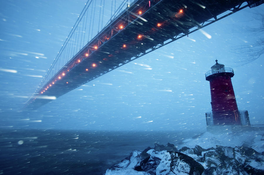 A Little Red Lighthouse Sits #2 Photograph by Karsten Moran A Little Red Lighthouse Sits #2 Photograph by Karsten Moran