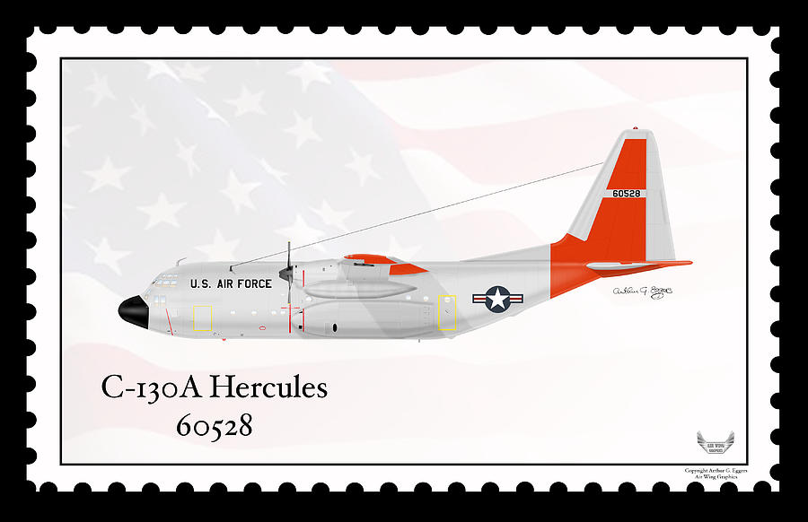 A Lockheed C-130A Hercules 60528 #2 Digital Art by Arthur Eggers