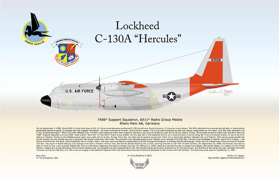 A Lockheed C-130A Hercules #2 Digital Art by Arthur Eggers
