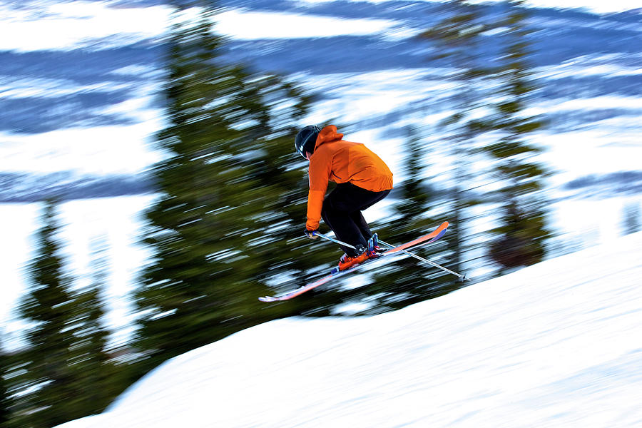 A Man Skis In Wyoming #2 Photograph by Derek DiLuzio A Man Skis In Wyoming #2 Photograph by Derek DiLuzio