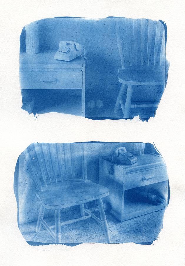 Cyanotype Photograph - A Room of Ones Own #2 by Jane Linders