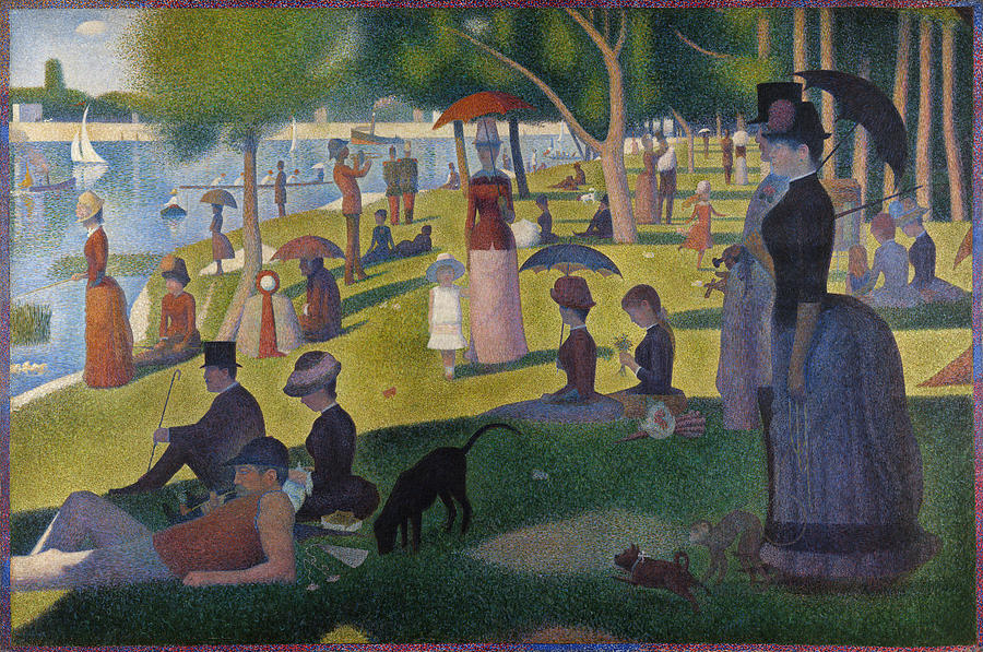 Georges Pierre Seurat Painting - A Sunday on La Grande Jatte #2 by Georges Seurat