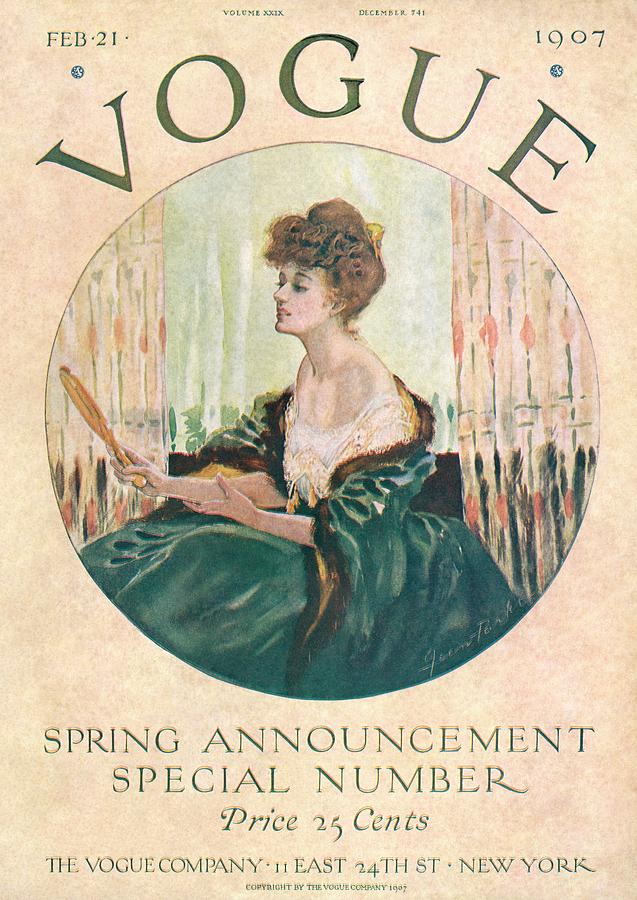 A Vintage Vogue Magazine Cover Of A Woman #2 Photograph by Artist Unknown