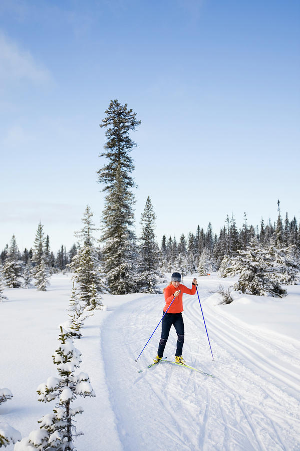 A Young Woman Cross-country Skiing Photograph by Scott Dickerson - Fine ...