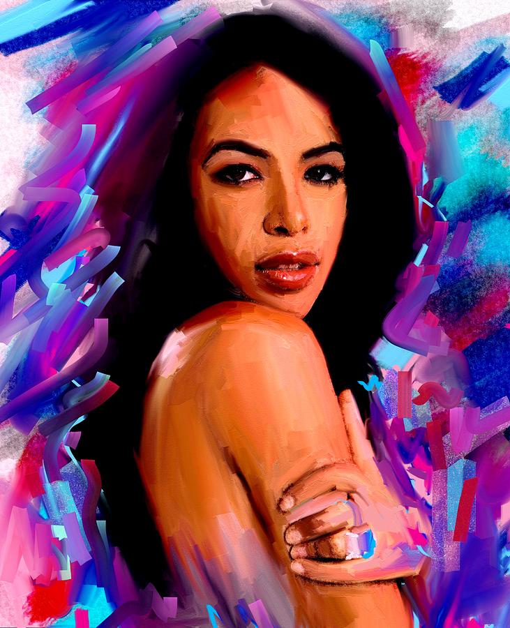 Portrait of Aaliyah Colored Pencil Pencil