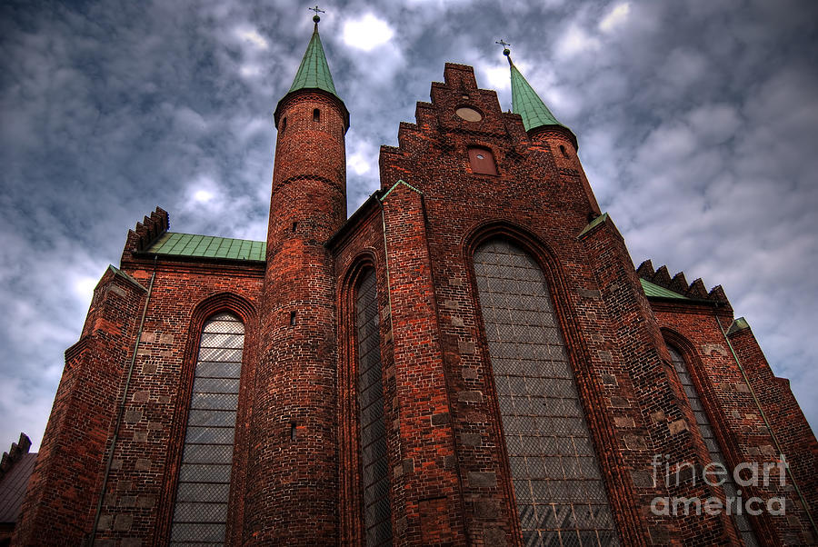 Summer Photograph - Aarhus church HDR #2 by Antony McAulay
