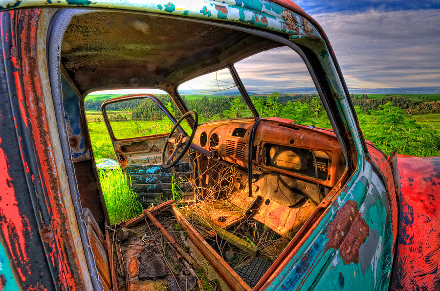 Abandoned rusting truck #2 Photograph by David Kay