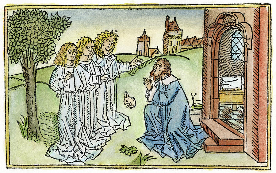 1478 Painting - Abraham & Three Angels by Granger 1478 Painting - Abraham & Three Angels by Granger