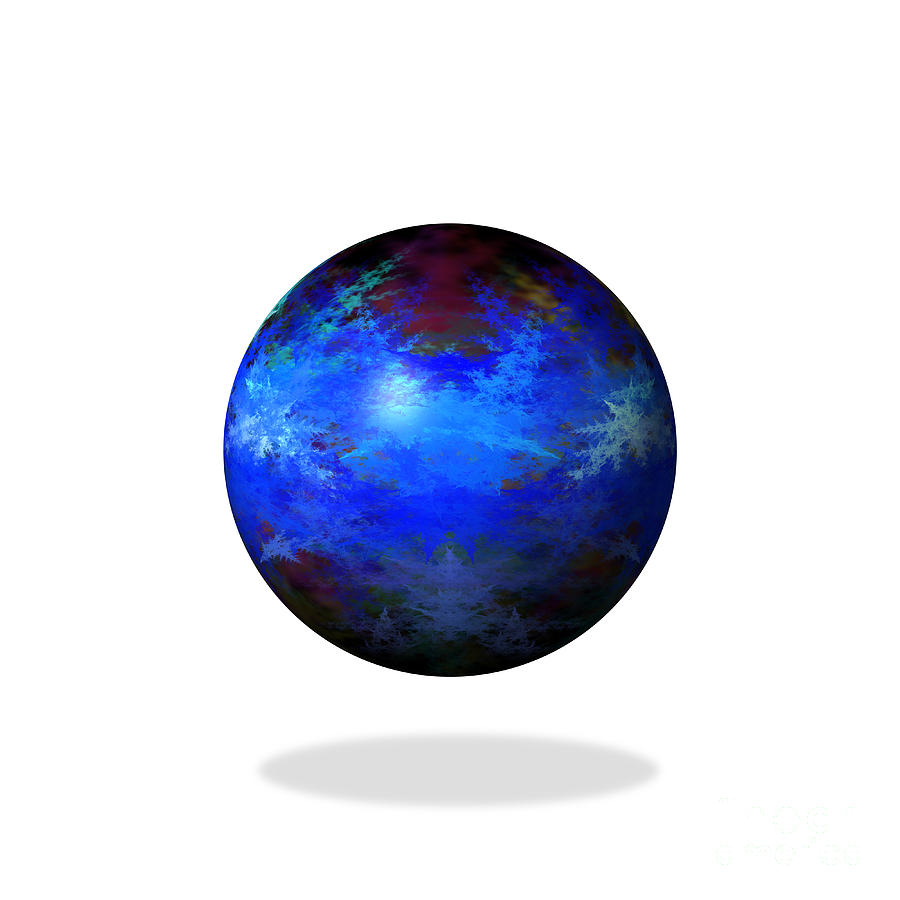 Abstract Blue Globe #2 Digital Art by Henrik Lehnerer