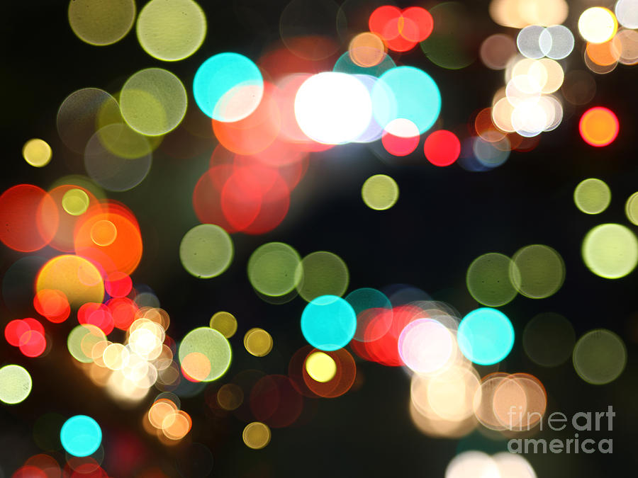 Abstract Colorful Round Bokeh Lights #3 Photograph by Beverly Claire Kaiya