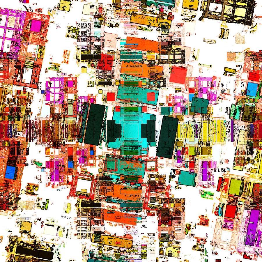 Abstract Digital Art - Abstract Geometric Art #3 by Phil Perkins