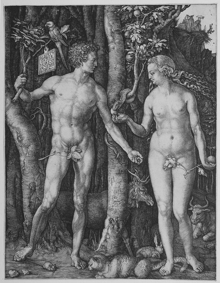 Adam and Eve #2 Digital Art by Albrecht Durer