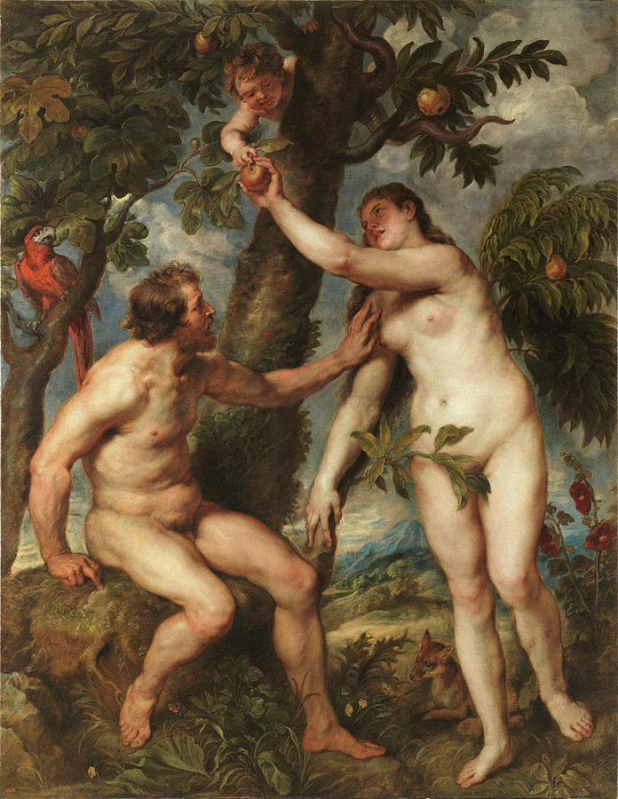 Adam and Eve #5 Painting by Peter Paul Rubens