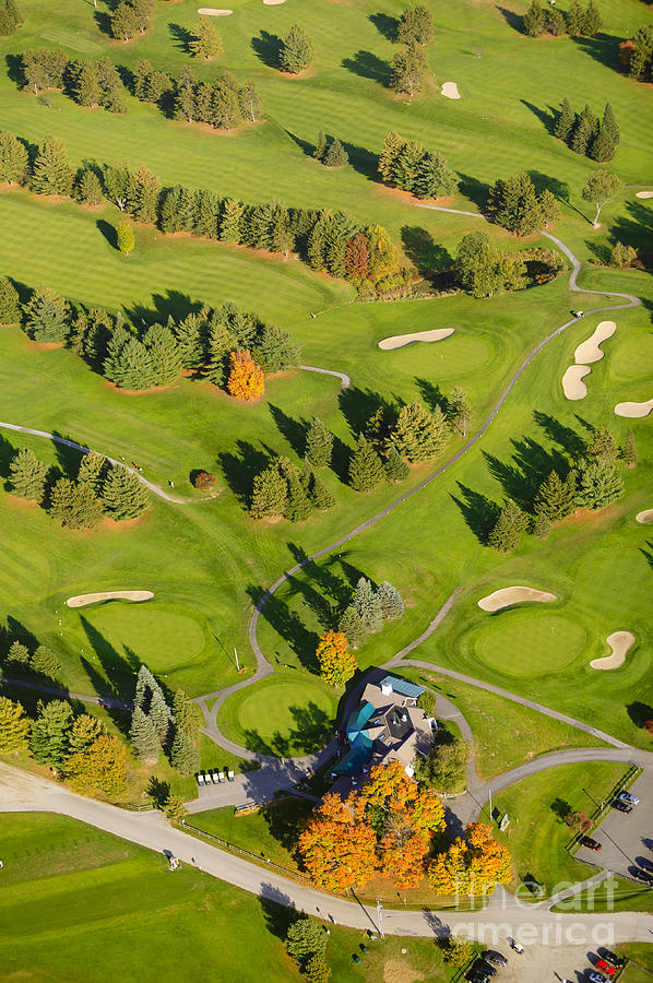 Aerial image of a golf course. #2 Photograph by Don Landwehrle
