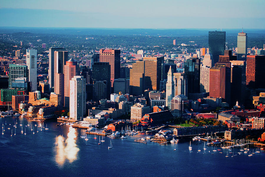 Aerial Morning View Of Boston Skyline #2 Photograph by Panoramic Images