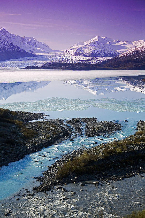Aerial Of Knik And Colony Glacier Photograph By Jeff Schultz Fine Art