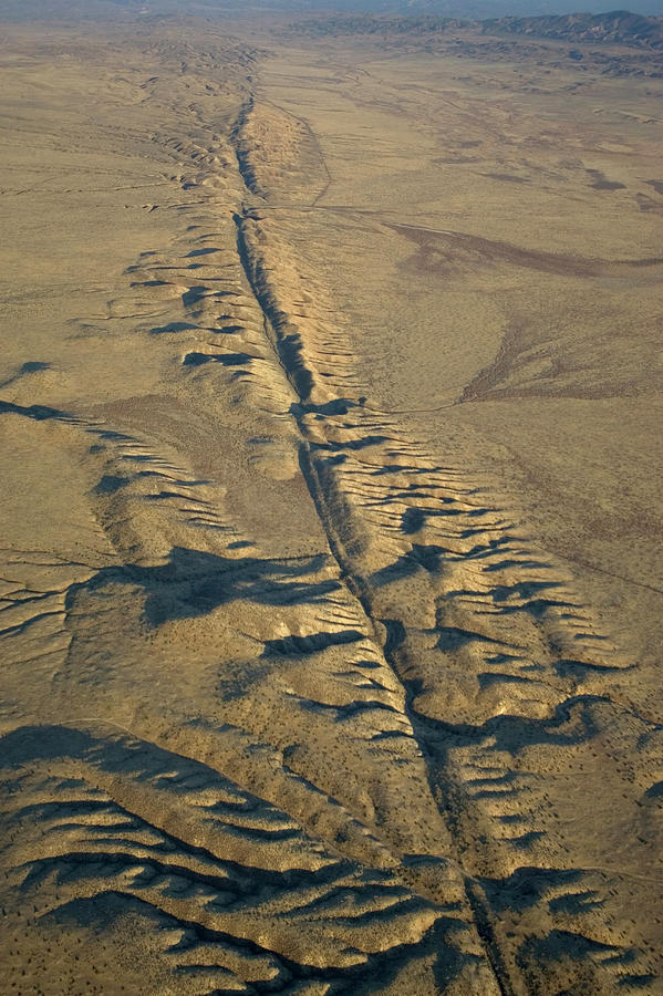 Aerial Of The San Andeas Fault Photograph by Peter Essick - Fine Art ...