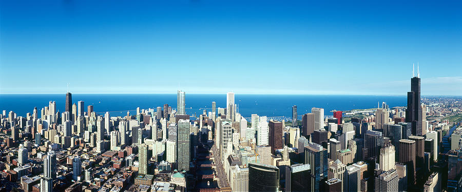 Aerial View Of A City, Chicago, Cook #2 Photograph by Panoramic Images
