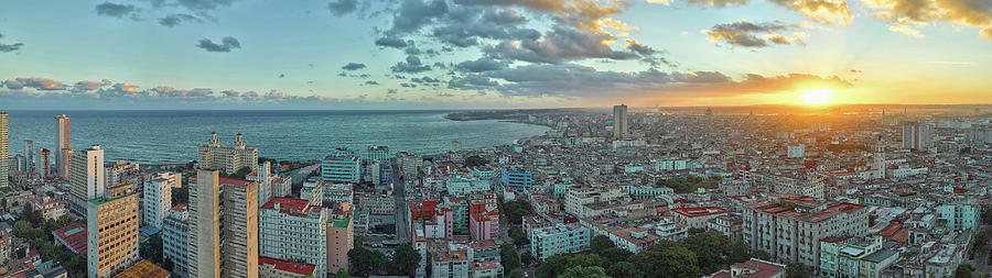Aerial View Of A City, Havana, Cuba #2 Photograph by Panoramic Images