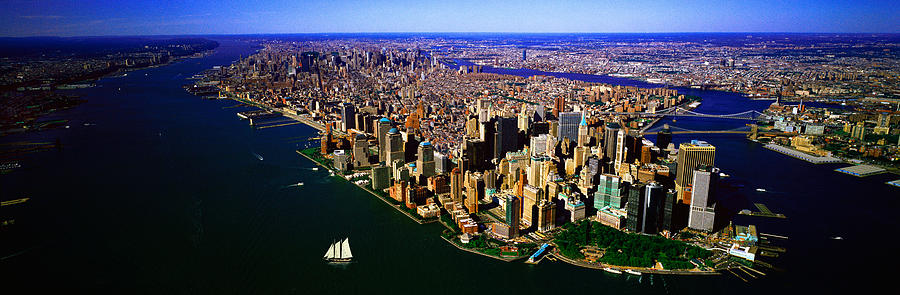 Aerial View Of A City, New York City #2 Photograph by Panoramic Images