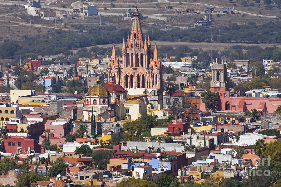 Aerial View Of San Miguel De Allende Photograph by Ellen Thane