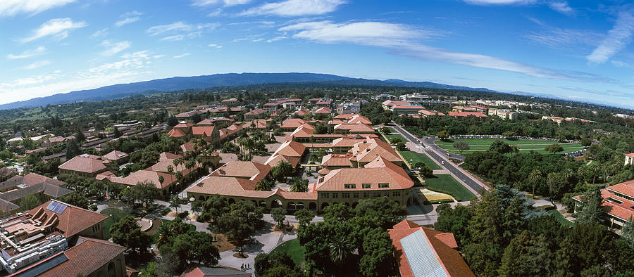 Architecture Photograph - Aerial View Of Stanford University #2 by Panoramic Images