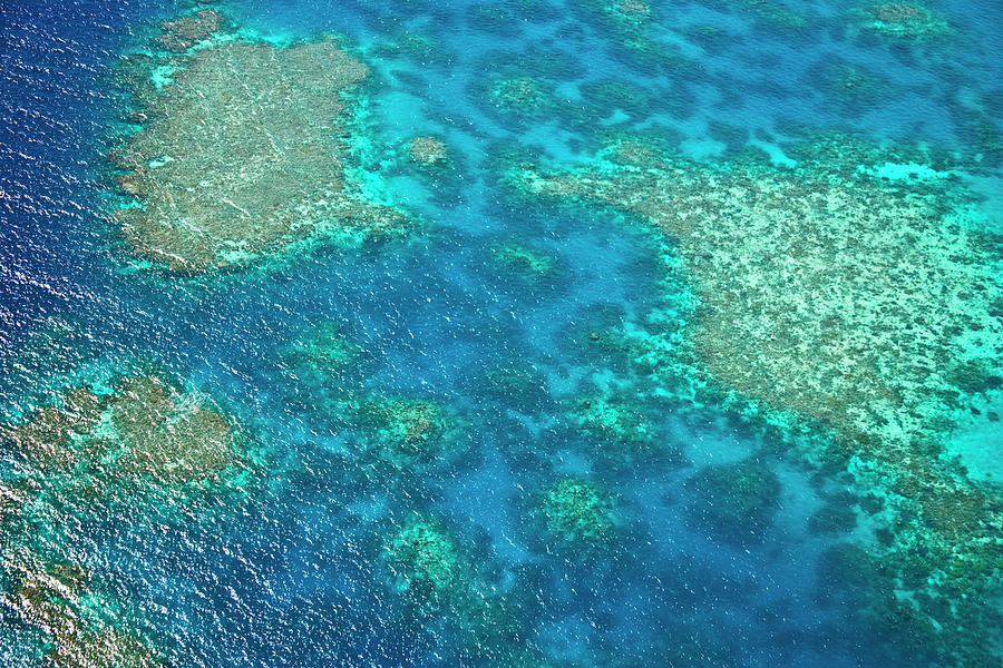 Aerial View Of The Great Barrier Reef Photograph by Miva Stock | Fine ...