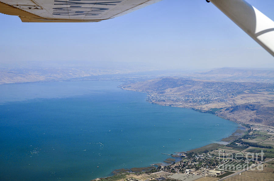 Aerial view of the Sea Of Galilee #2 Photograph by Shay Levy