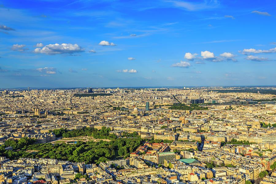 Aerial View On Paris Skyline #2 Photograph by Pawel Libera