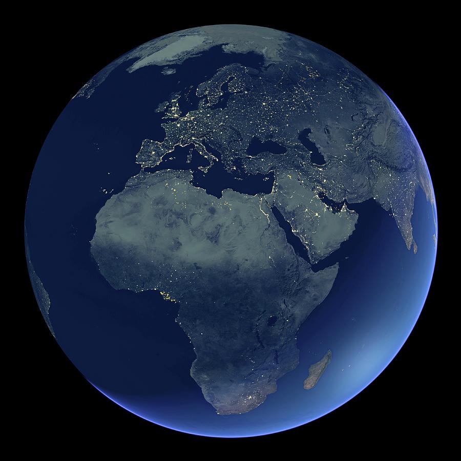 Africa At Night #2 Photograph by Planetary Visions Ltd/science Photo Library