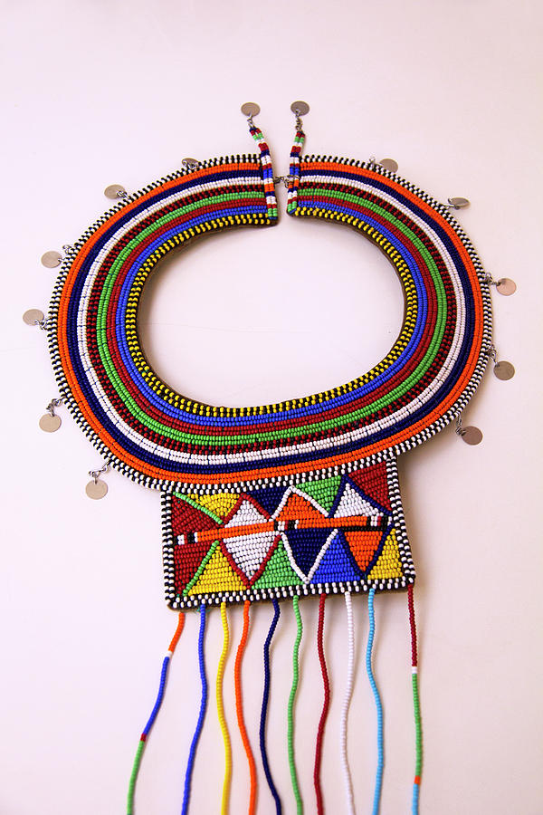 Architecture Photograph - Africa, Kenya Maasai Tribal Beads #2 by Kymri Wilt