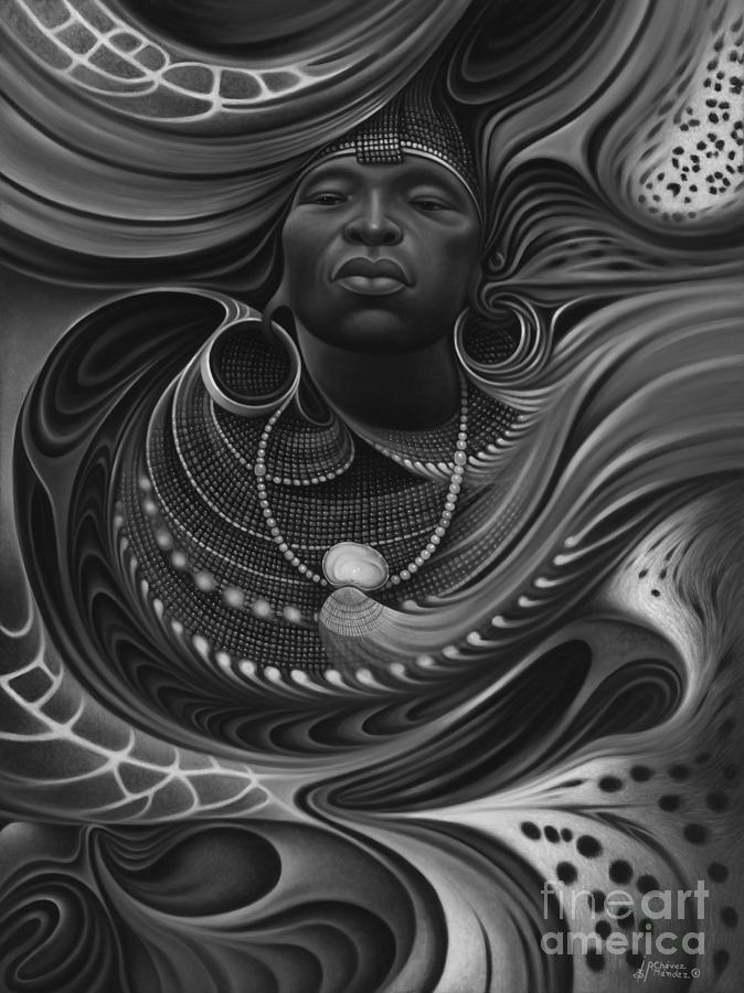 African Spirits I Painting by Ricardo Chavez-Mendez