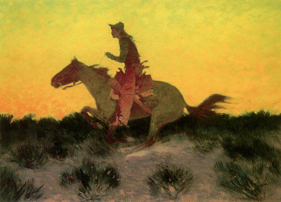 Against the Sunset #3 Photograph by Frederic Remington