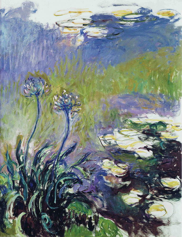 Agapanthus #5 Painting by Claude Monet