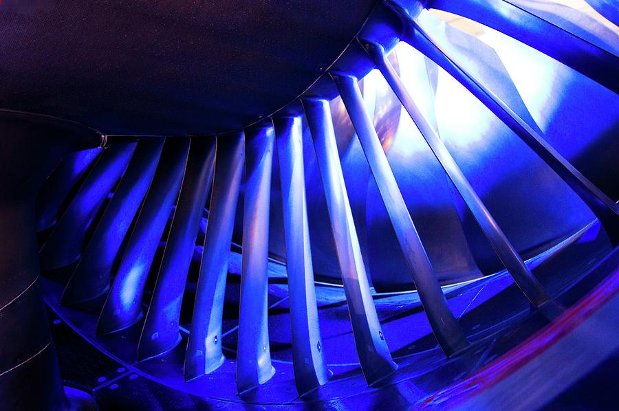 Aircraft Engine Fan Blades. #2 Photograph by Mark Williamson