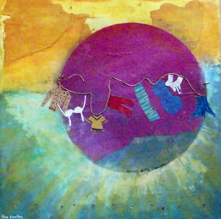Airing the Dirty Laundry #2 Mixed Media by Linnie Greenberg