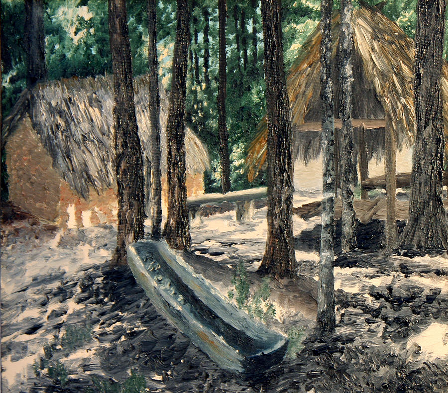 Alabama Creek Indian Village #1 Painting by Beth Parrish