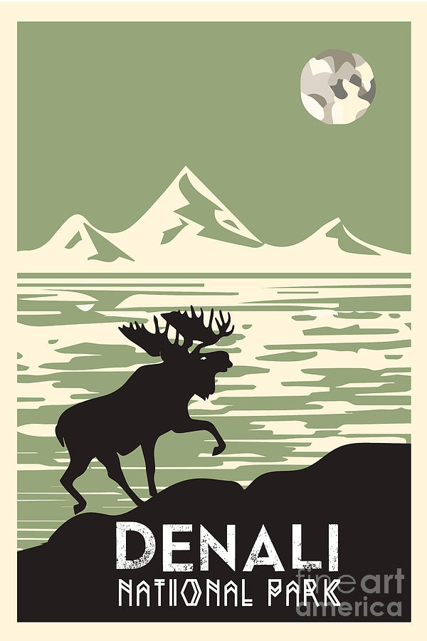 Alaska Denali National Park Poster Digital Art